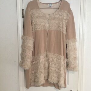 Vintage Jami Gries Beige Lace Cardigan